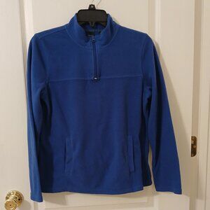 Basic Editions 1/4 zip size S fleece top (blue)